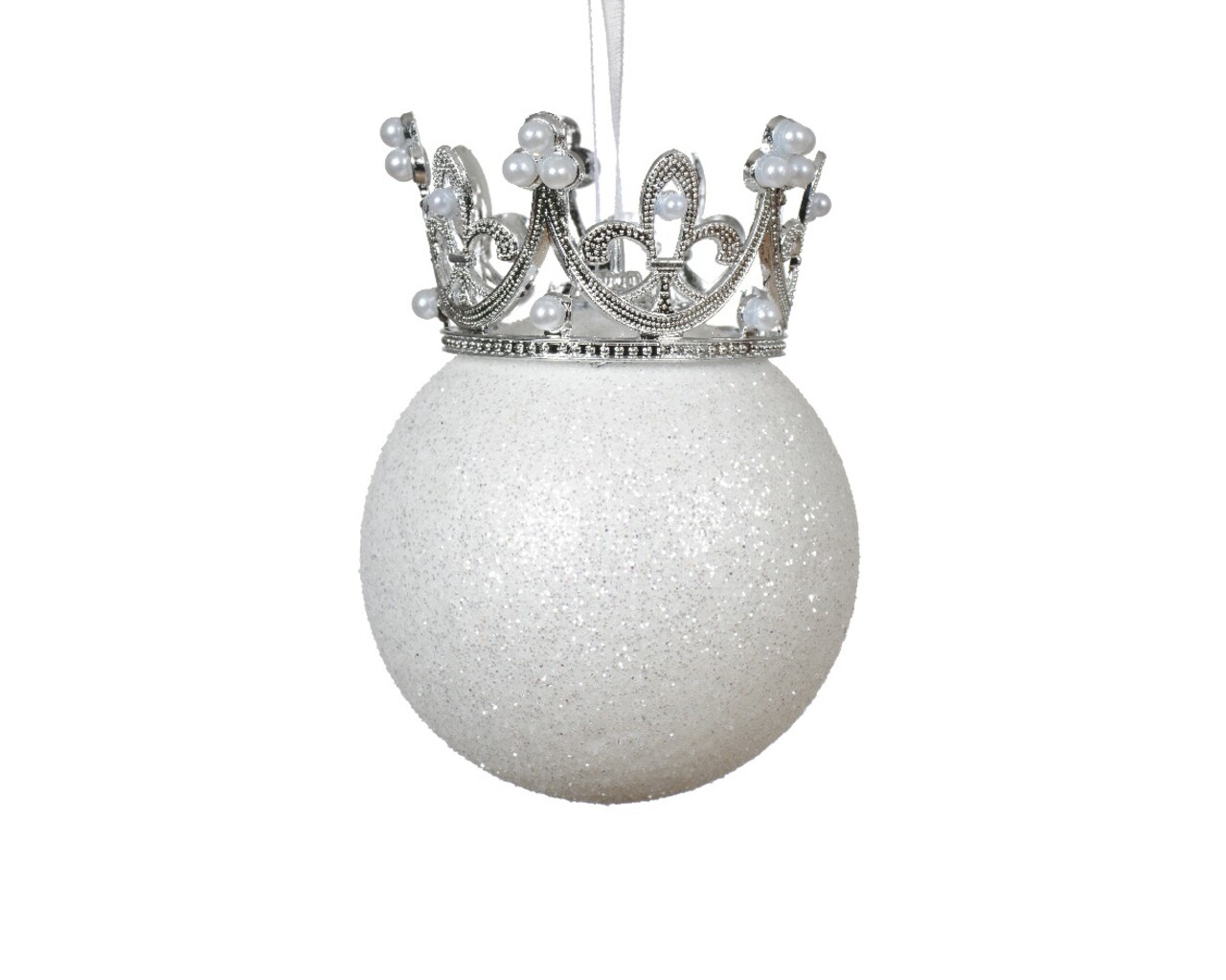 Glob Winter Crown, Decoris, 8x10 cm, spuma, alb - imagine 4